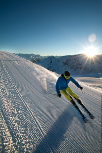 Takhle vypadá lyžovačka v ranním slunci - Nova Exklisiv. Foto: Michael Junginger/Vorarlberg Tourismus