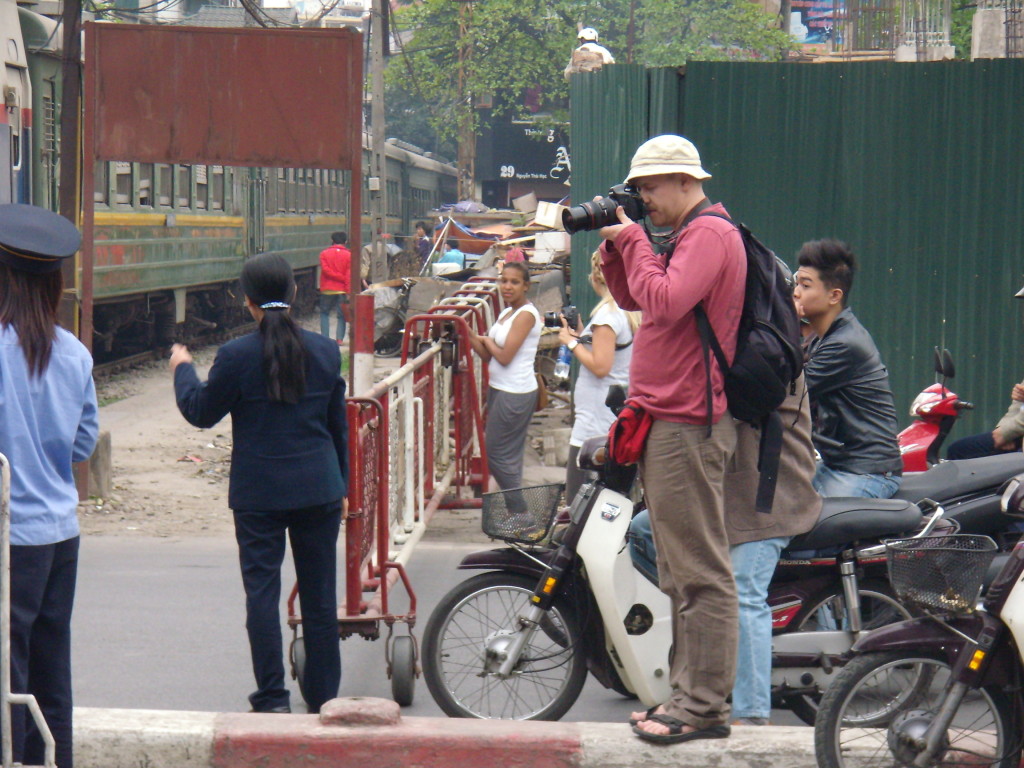 I ve Vietnamu jsem fottil s velkou zrcadlovkou a tedy s velkým batohem na zádech.