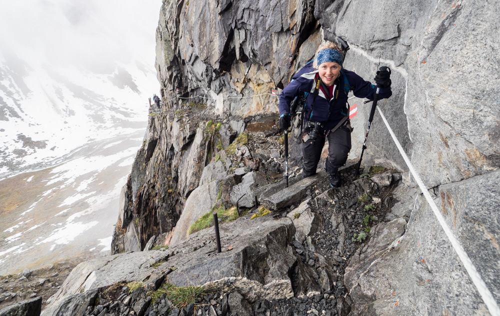 Cestou na Kürsinger hütte, před výstupem na Grossvenediger